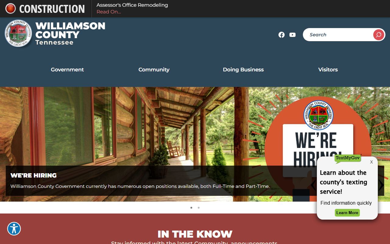 Williamson County official site for court records and departments