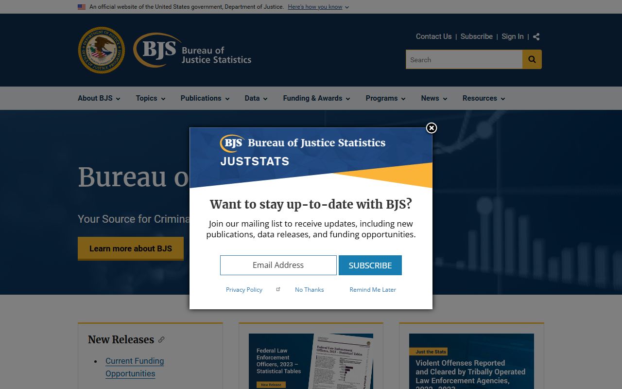 Bureau of Justice Statistics jail and corrections data referenced for Williamson County