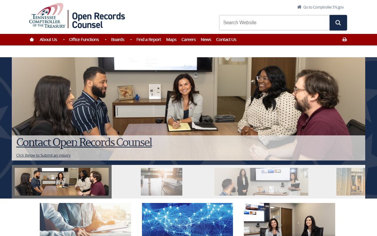 Tennessee Office of Open Records Counsel for Williamson County public records questions